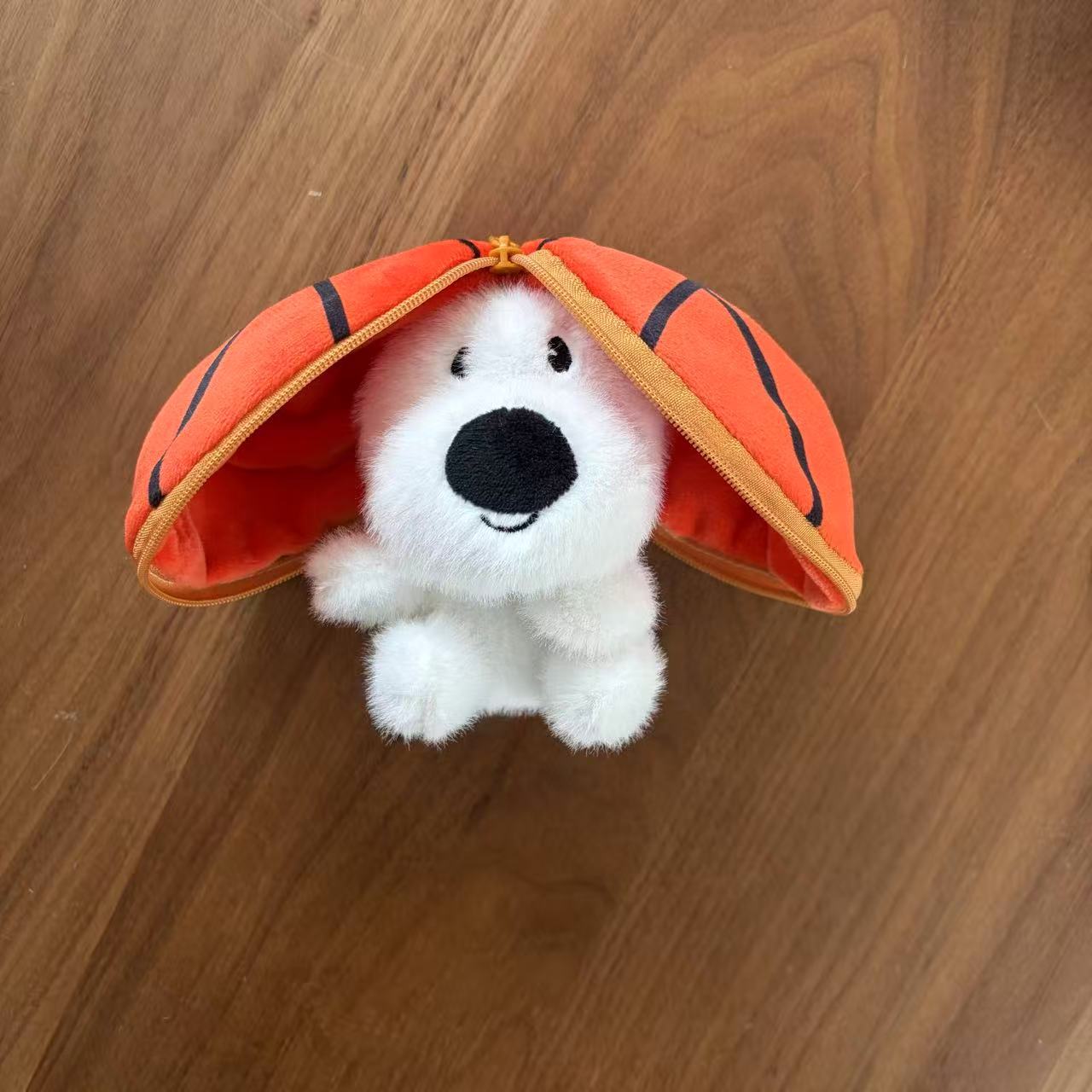 Puppy transformation ball creative 4-inch plush pendant, claw machine doll, key pendant, car schoolbag hanging decoration, gift, cartoon transformation keychain, costume doll pendant, plush toy, cute wholesale Item Picture