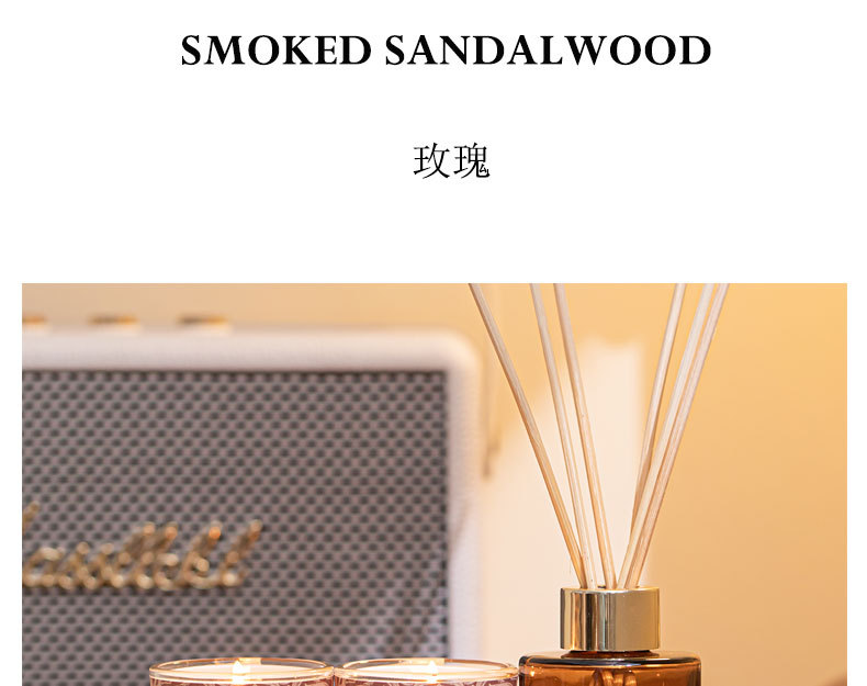 Sandalwood ROSE, Vanilla Agarwood Scented Candle WILD ROSE Exquisite Gift Box pic 9
