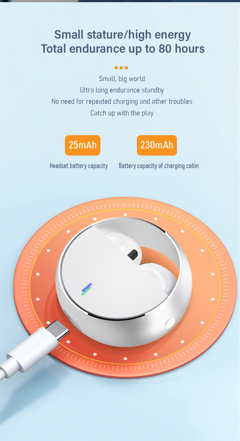 XTAURI Fashionable Spherical Metal Casing Wireless Earbuds pic 11