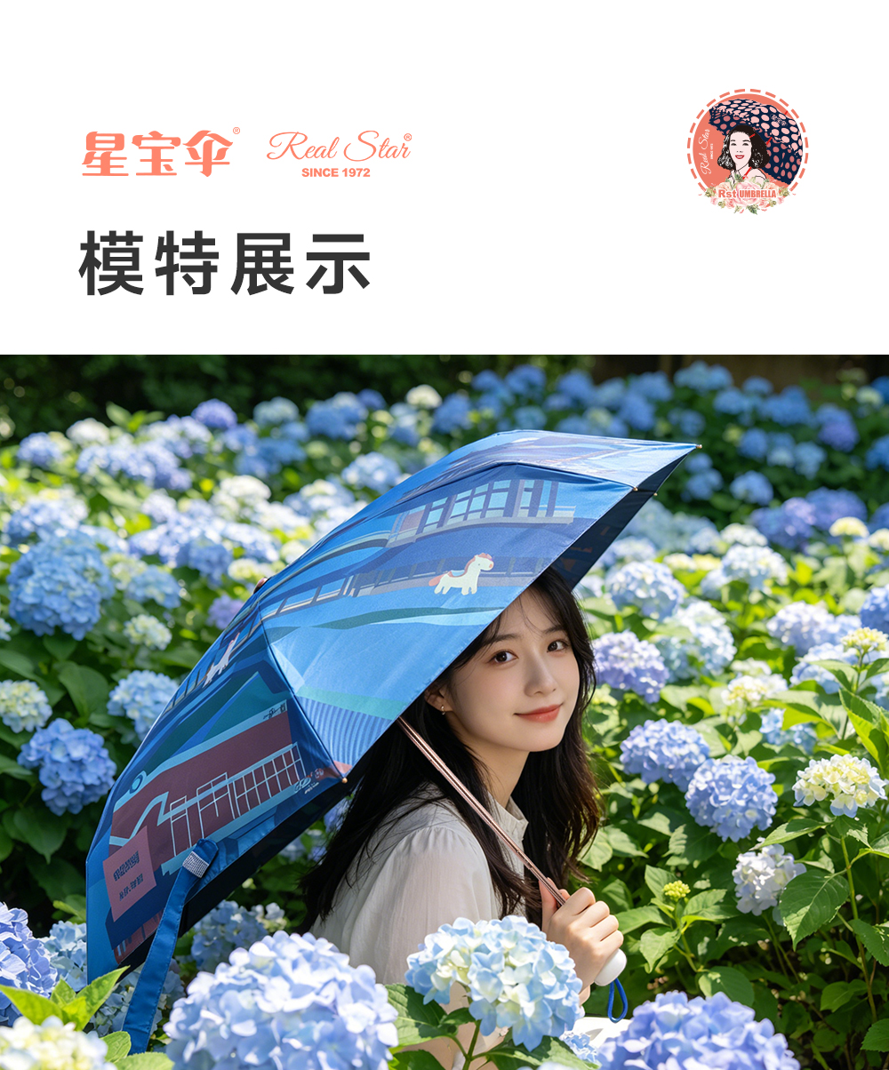 Xingbao Umbrella 26315 Cultural and Creative Umbrella, Yiwu Spirit Illustration Umbrella with Gift Box, 50% off pocket bag umbrella wholesale pic 4