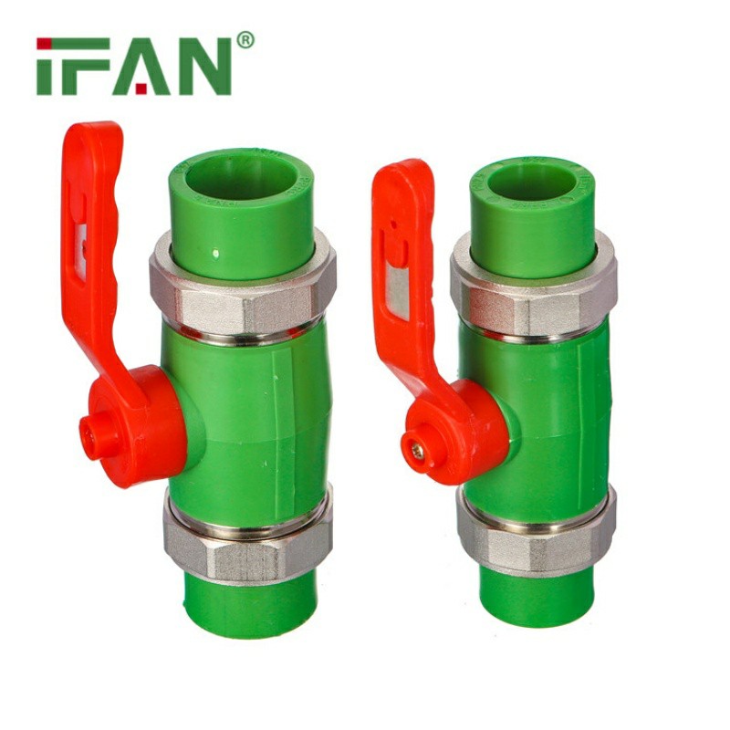 IFAN PPR Double Union Ball Valve — Manual Control Specification image