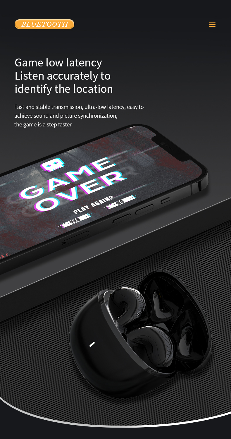 XTAURI V350 2026 TWS Wireless In-Ear GAMING Headphones pic 7