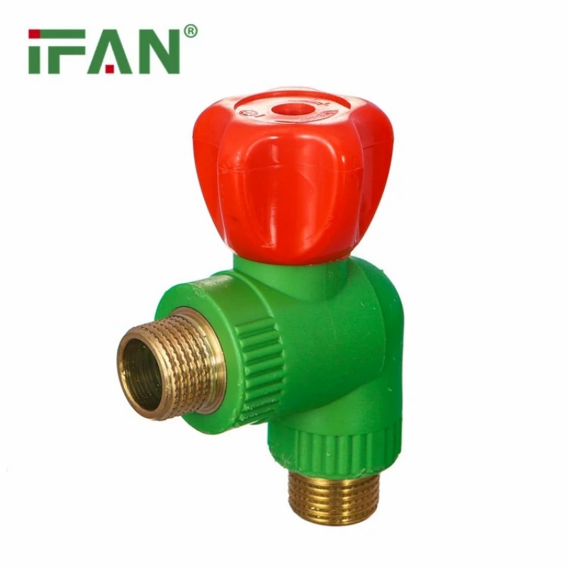 IFAN Green Manual Thermostatic Angle Valve details Picture