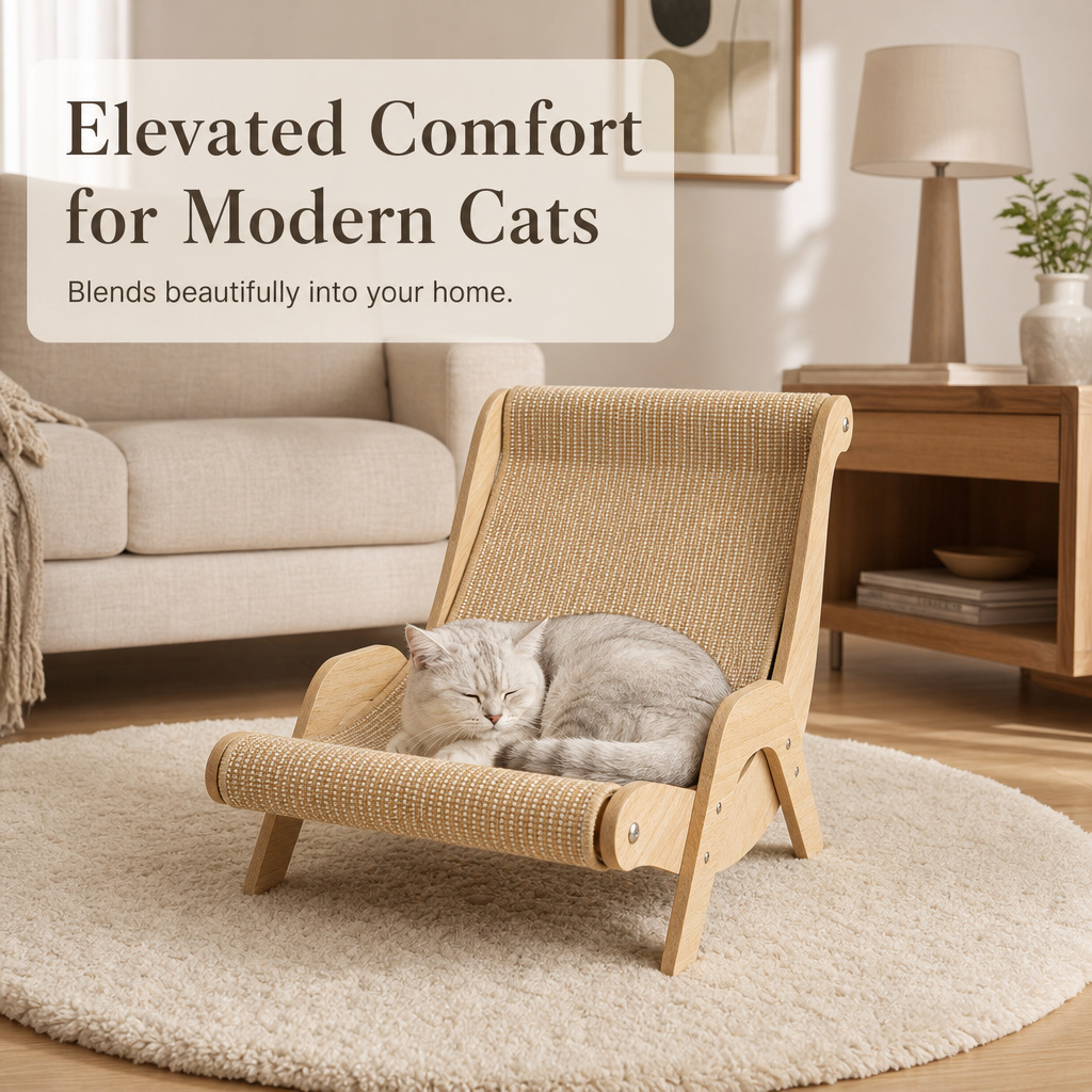 The cat scratch board is not easy to shed, the cat bed is an integrated large cat lounge chair, the cat paw board is wear-resistant, the sofa is a pet product Specification image