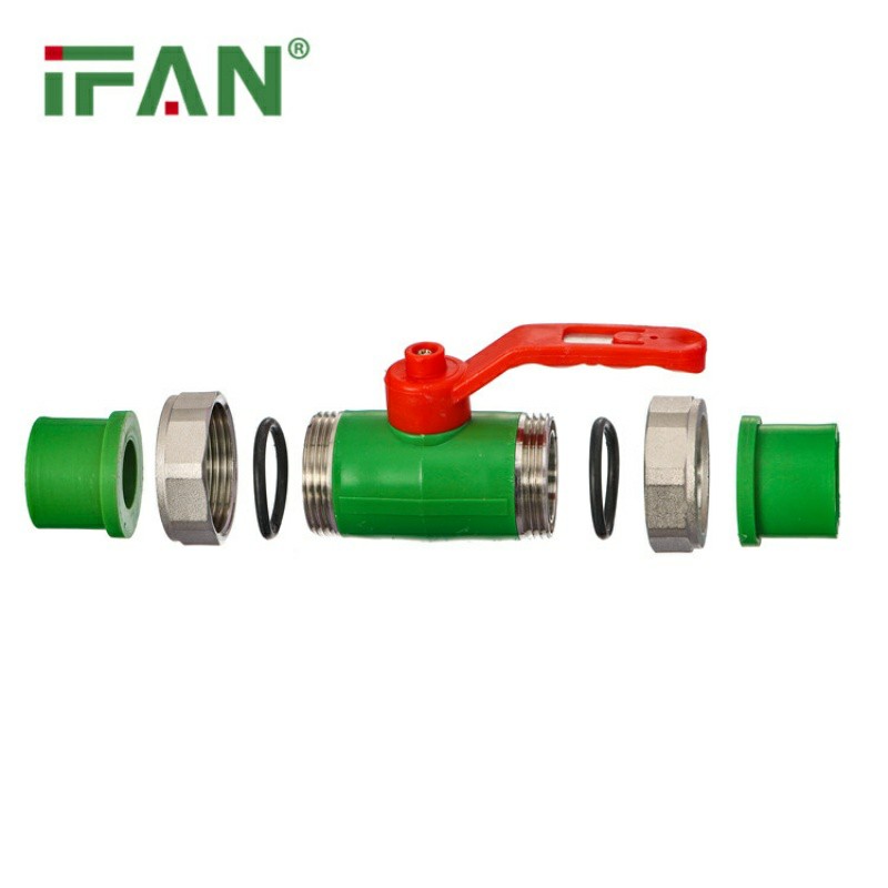 IFAN PPR Double Union Ball Valve — Manual Control