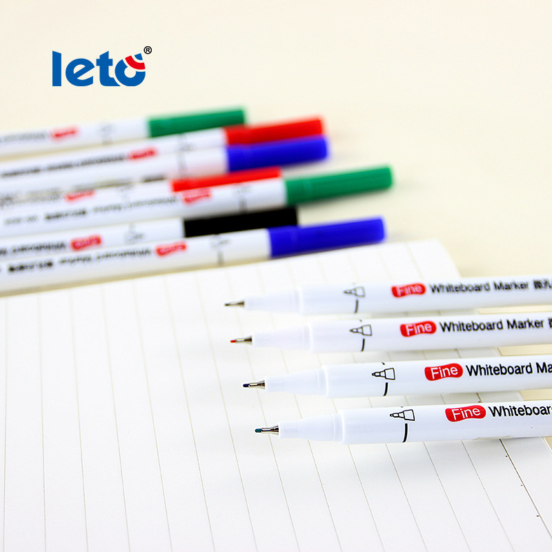 Letu WB8826 Ultra-thin 0.5MM erasable whiteboard pen, teaching and office creative color marker pen, water-based black Application Scenario