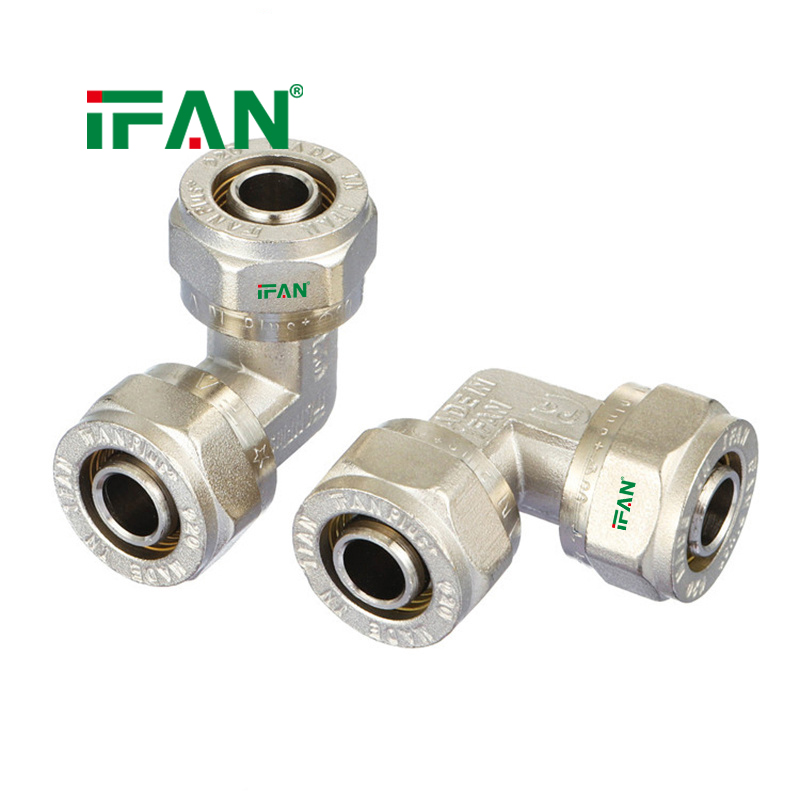 Hot-selling IFAN PEX copper ferrule elbow all white  Specification image