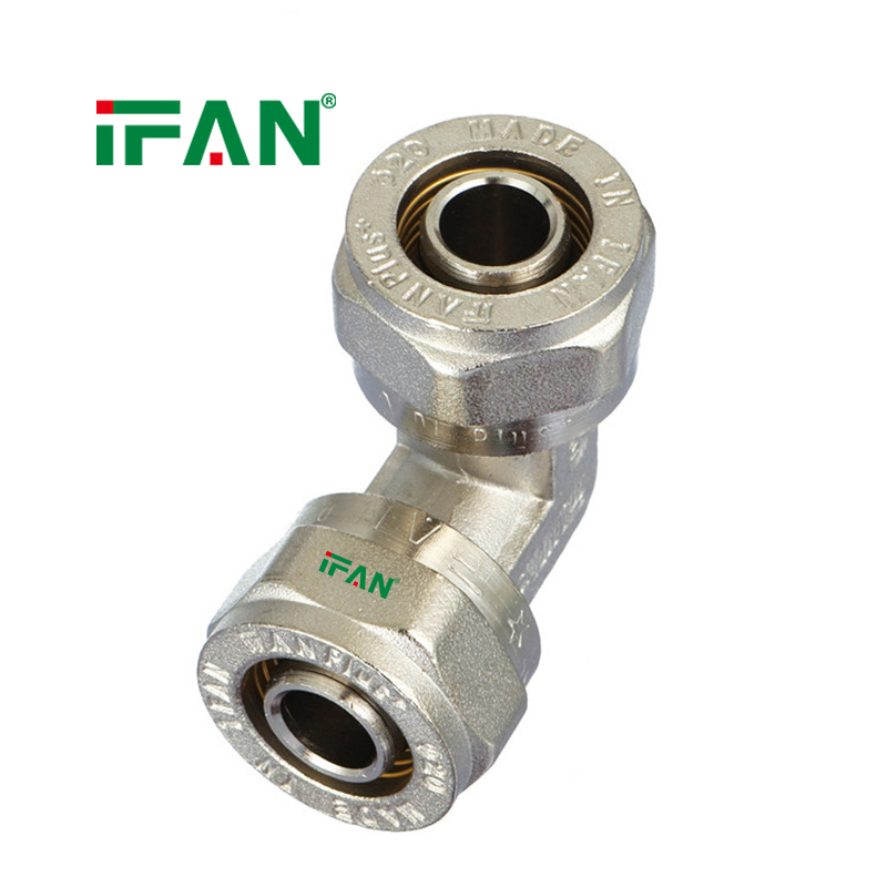 Hot-selling IFAN PEX copper ferrule elbow all white  details Picture
