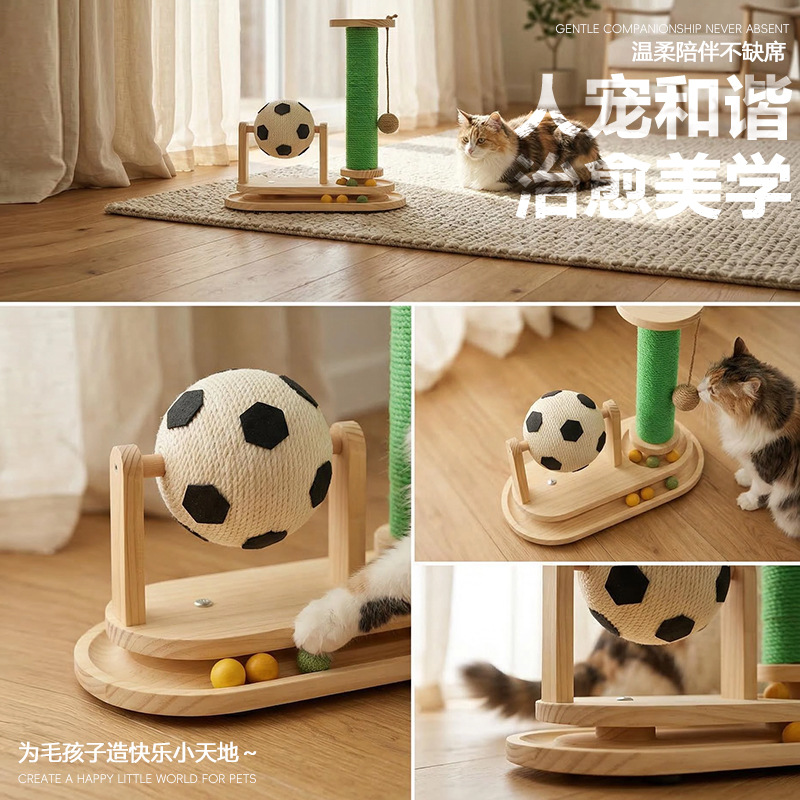 Madera sólida sisal vertical cat scratch board garra abrasiva resistente a la abrasión no es fácil de perder virutas cat scratch post cuerda de cáñamo desde hi juguetes suministros para mascotas Application Scenario