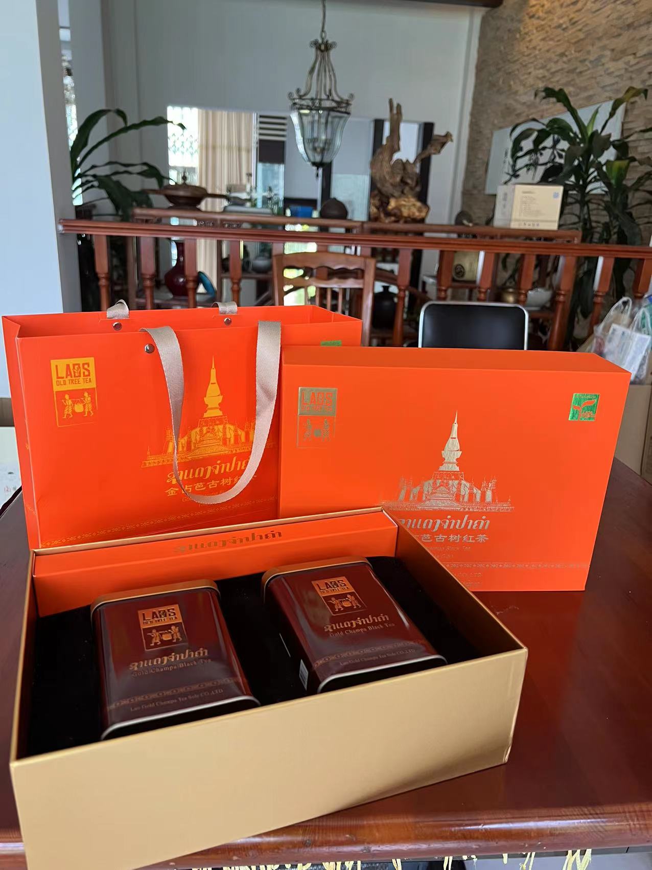 Black can packaging of wild ancient tree black tea from Kinchanba, Laos, top grade, 500-year-old ancient tree Specification image