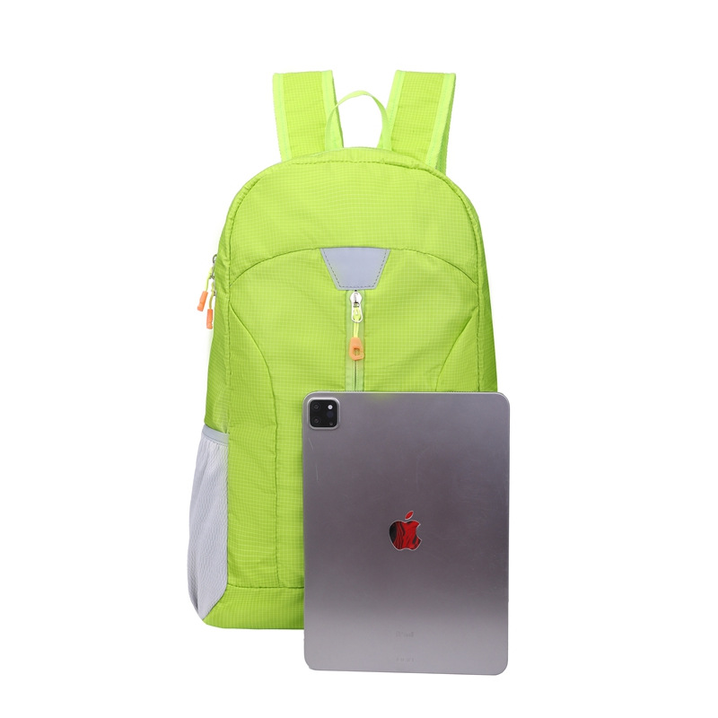 Customized foldable large-capacity backpack, lightweight and water-resistant nylon outdoor sports hiking and mountaineering bag detail image 2