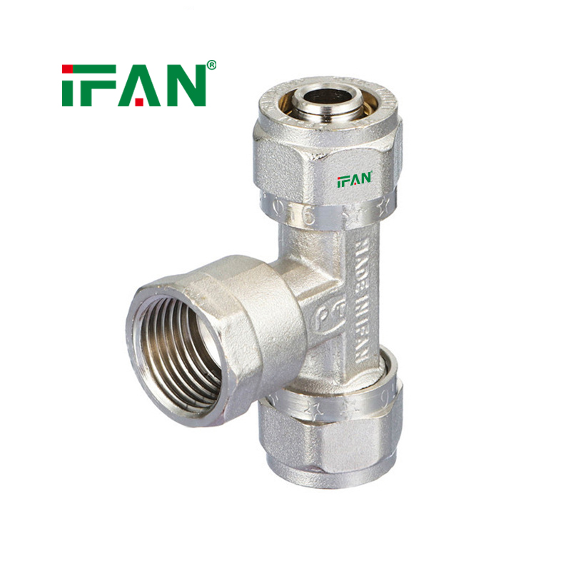 IFAN PEX Card Holder  Internal Thread Tee Electroplated Specification image