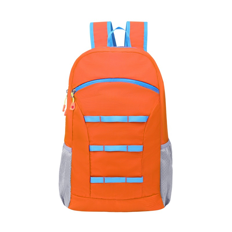 Lightweight and simple backpack, casual and versatile backpack, foldable hiking bag, logo-printed outdoor travel bag detail image 6