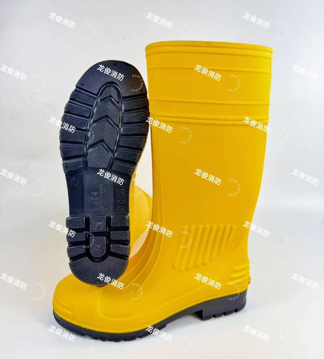 消防雨靴 消防产品 消防员雨靴   劳保防砸防穿刺雨靴