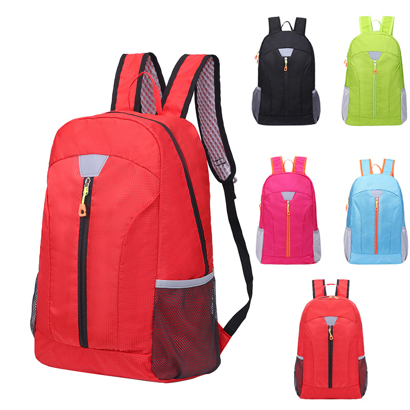 Customized foldable large-capacity backpack, lightweight and water-resistant nylon outdoor sports hiking and mountaineering bag