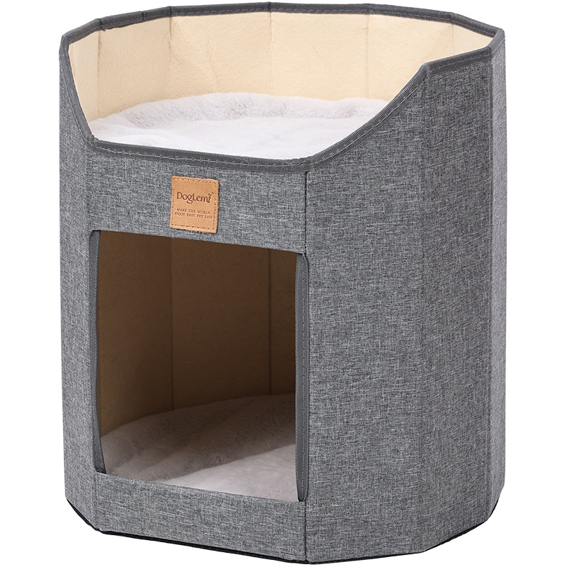 Double-layer foldable cat bed, cat scratch board, multi-cat family pet bed, winter and summer dual-purpose cat bed, pet bed Item Picture