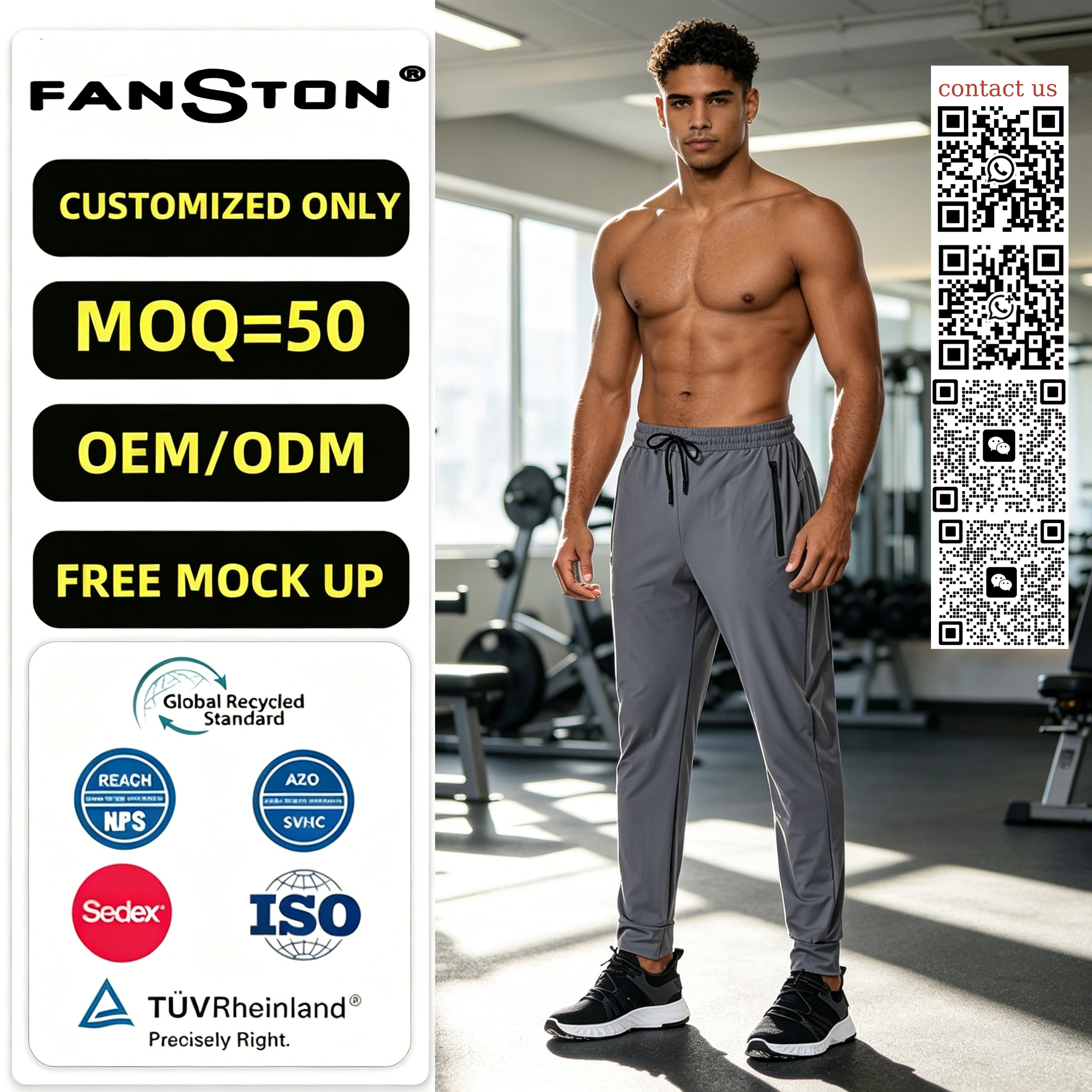 2026 China wholesale clothing, European and American men's summer, quick-drying, sporty, thin ice silk, breathable, versatile, drape, loose, form-fitting, slimming, trendy casual pants wholesale