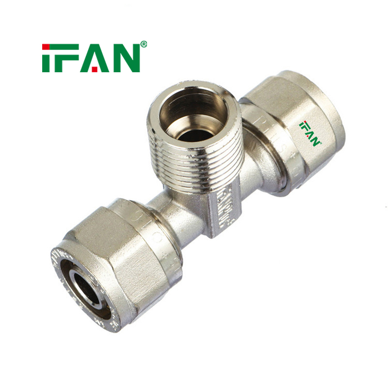 IFAN PEX Card Holder External Thread Tee, Electroplated details Picture