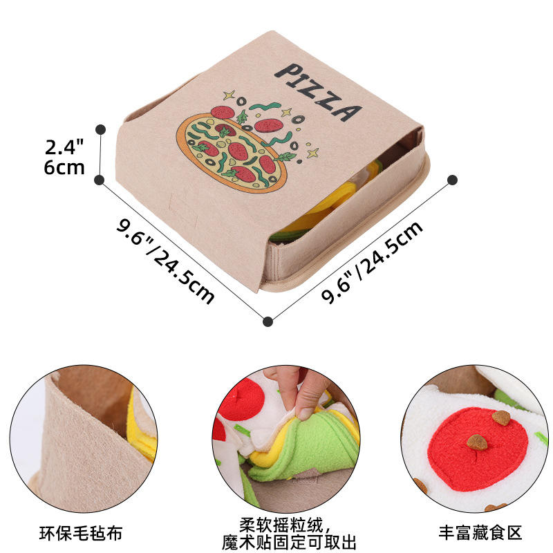New pet supplies for foreign trade: Dog pizza, sniffing toys, teething sounds, food leakage sounds, dog sniffing toys Specification image