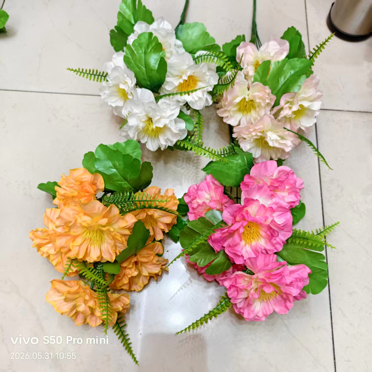 厂家直销仿真7头牡丹仿真塑料花绢花布花手工花人造花室内外DIY装饰花拍摄道具