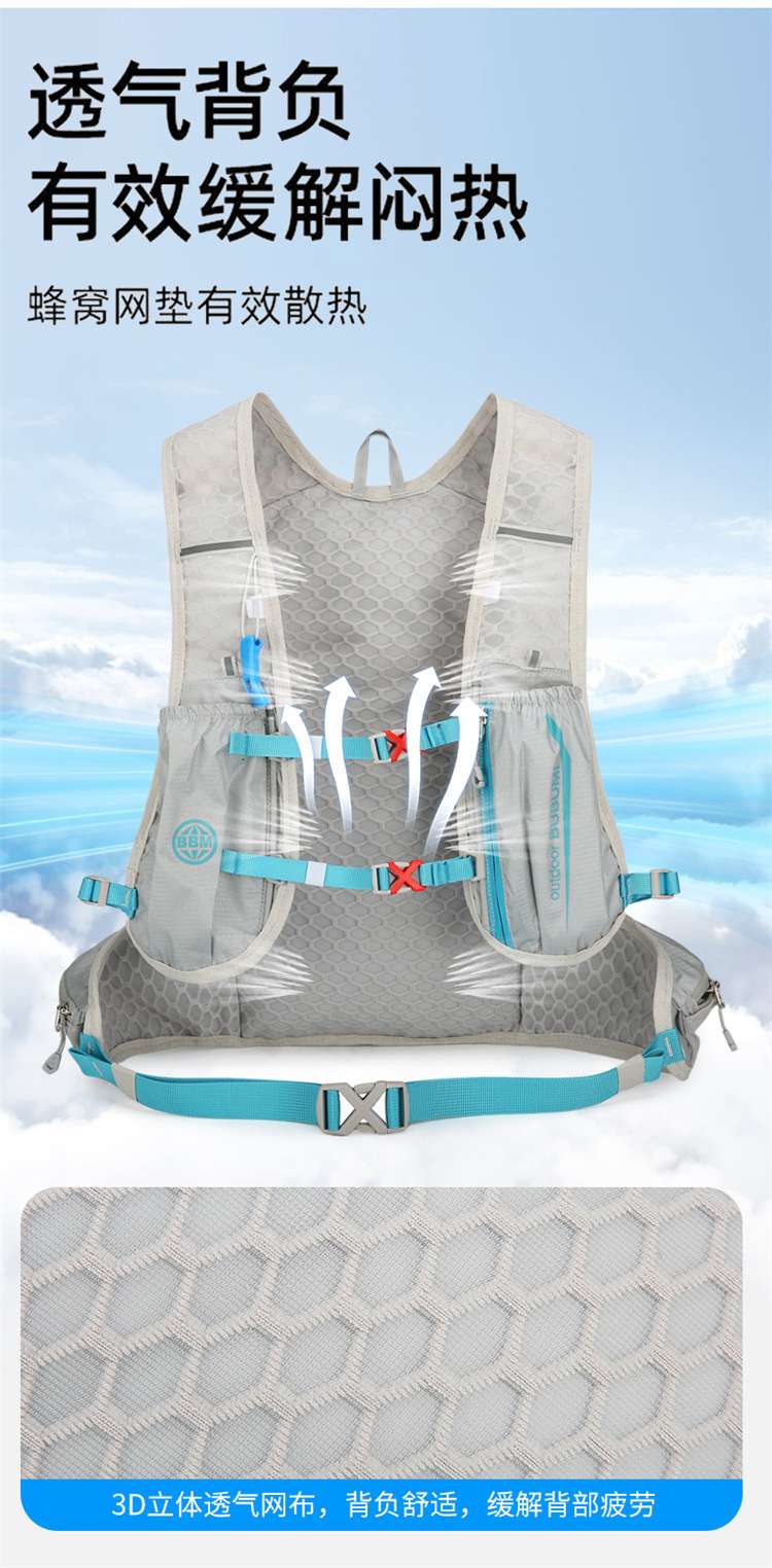 New fashionable backpack for outdoor cycling, men's and women's backpacks, large-capacity travel backpack for sports and mountaineering detail image 7