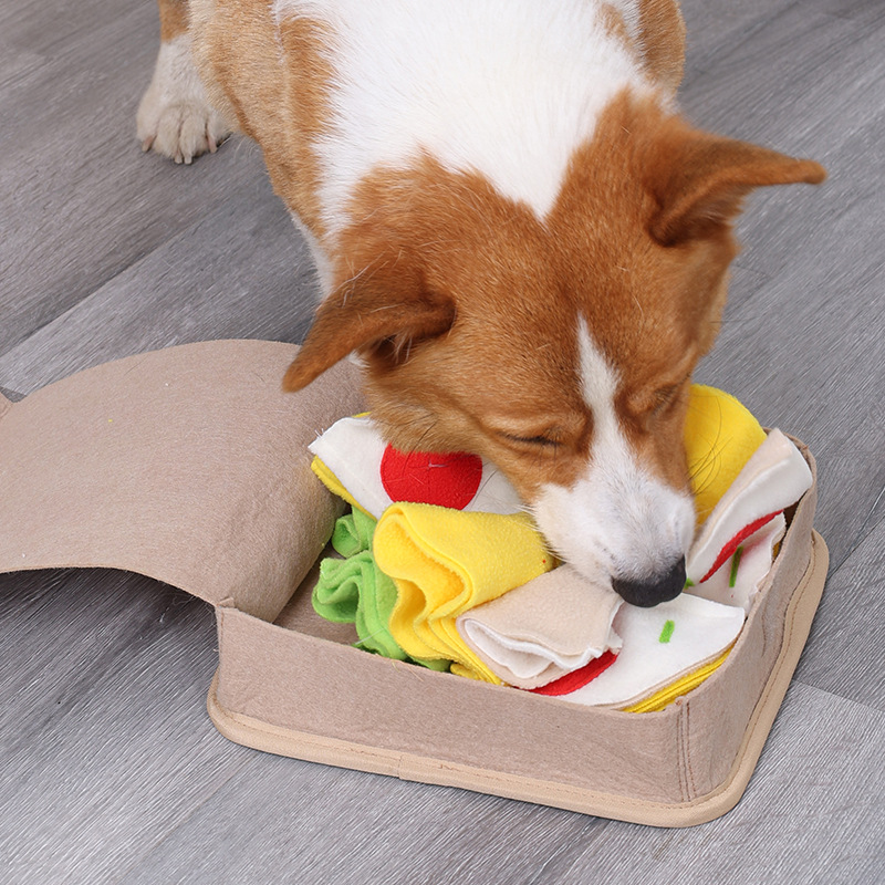 New pet supplies for foreign trade: Dog pizza, sniffing toys, teething sounds, food leakage sounds, dog sniffing toys details Picture