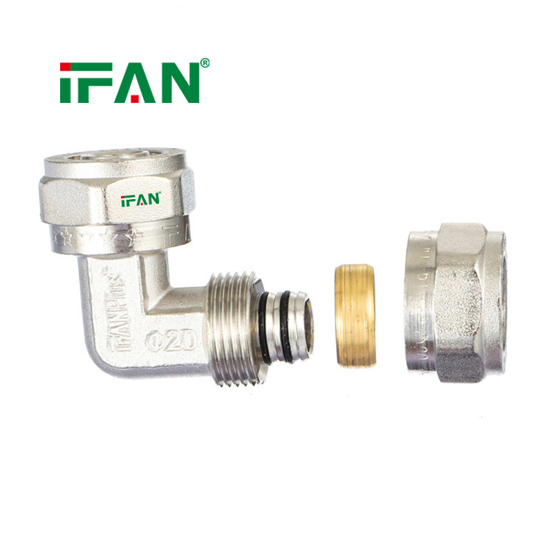 Hot-selling IFAN PEX copper ferrule elbow all white  Application Scenario