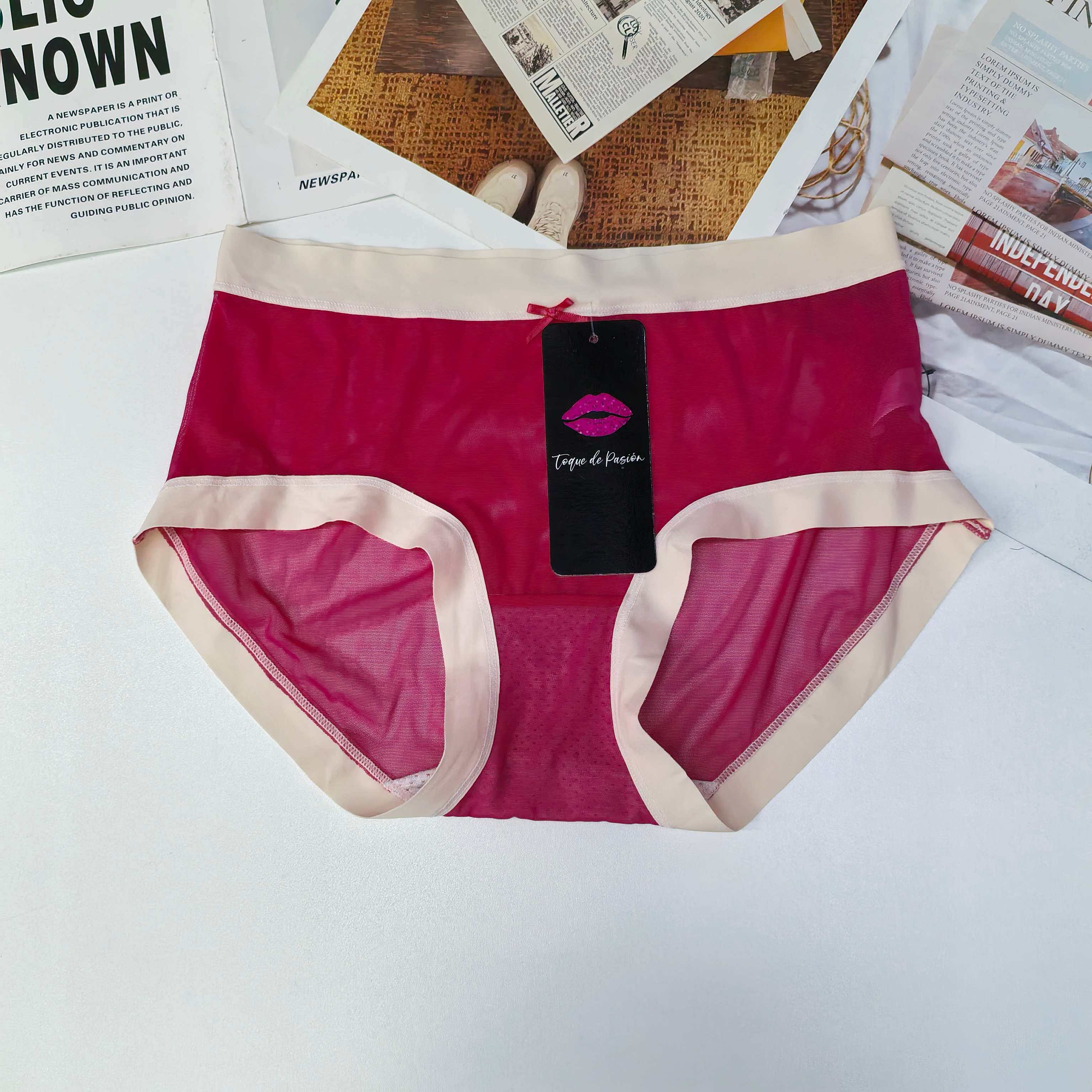 0722# Foreign Trade Underwear, seamless thin women's breathable underwear, mid-waist underwear, best-selling South American women's underwear QNI details Picture