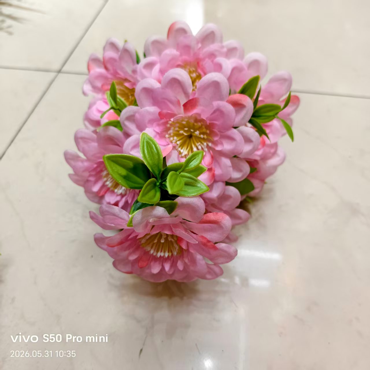 厂家直销仿真9头黄心菊塑料花绢花布花手工花人造花室内外DIY装饰花拍摄道具 Specification image
