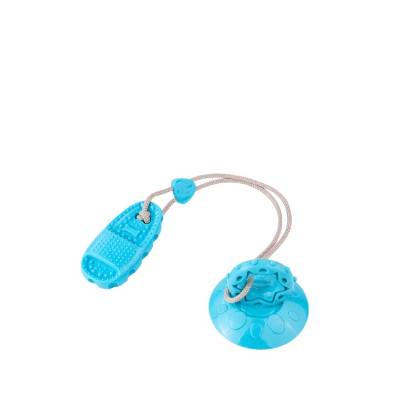 Pet suction cup slipper toys, durable and energy-consuming pulling rope, wear-resistant puppy toys, pet supplies Item Picture