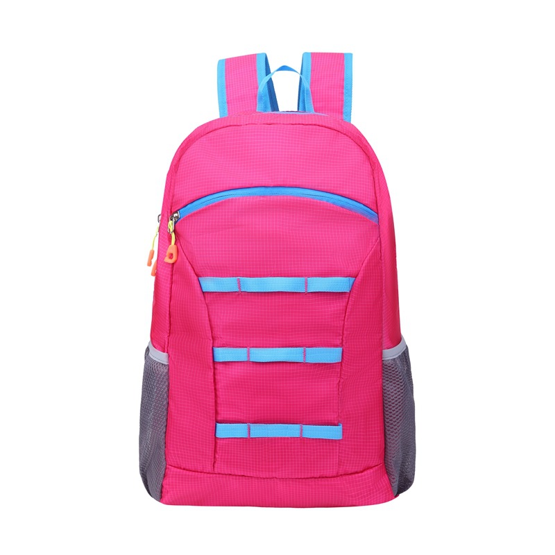 Lightweight and simple backpack, casual and versatile backpack, foldable hiking bag, logo-printed outdoor travel bag detail image 9