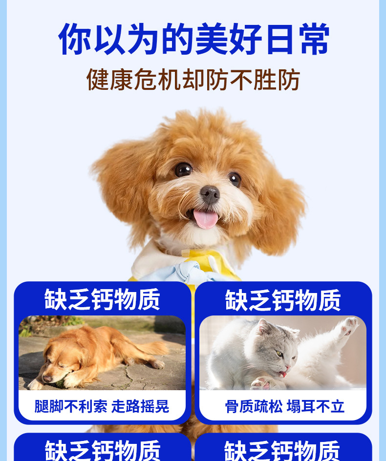 宠物高钙片猫狗通吃狗狗钙片大中型犬牧羊犬幼犬健骨补钙营养补充详情4