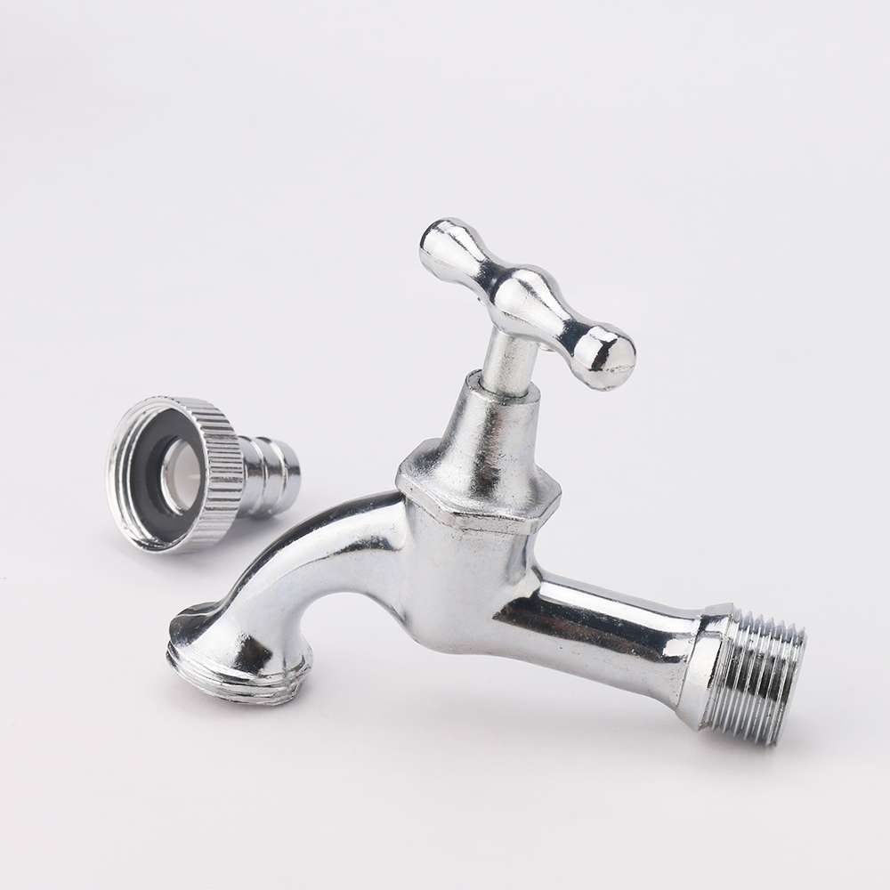 Four-inch chrome-plated cross handle faucet, outdoor construction site hose faucet, Yiwu, Zhejiang detail image 2