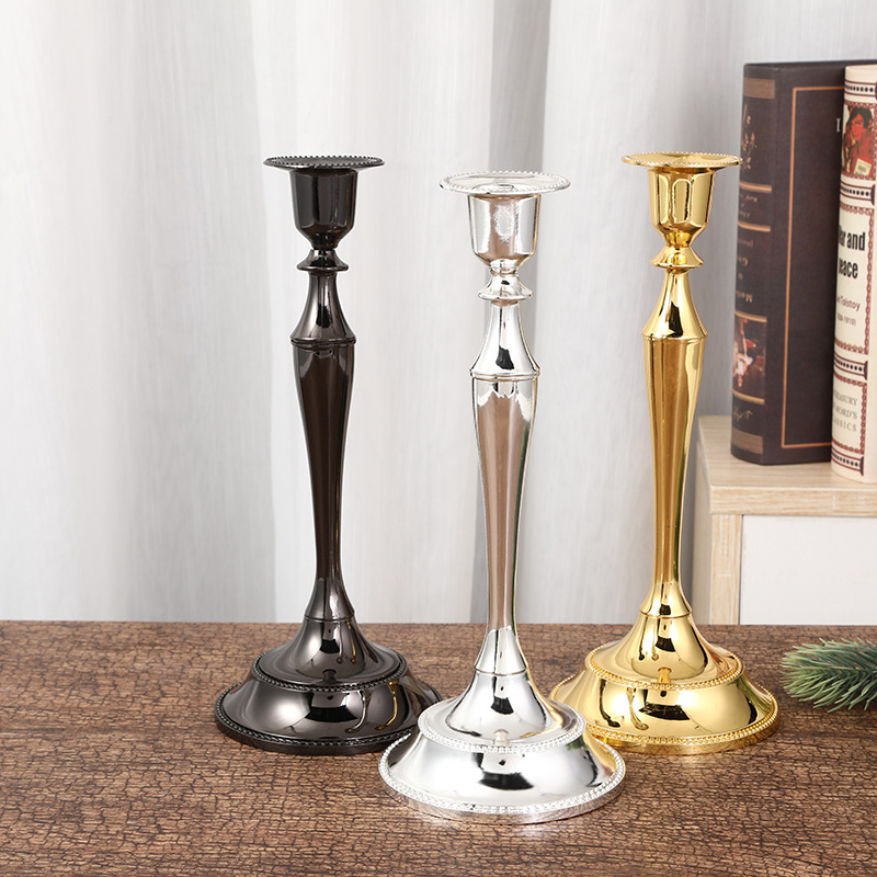European-style candlestick, retro three-headed or five-headed romantic candlelight dinner table, wedding decoration, wedding candle stand props detail image 9
