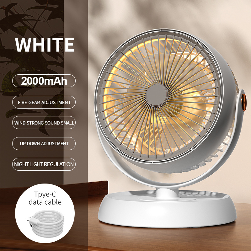 New air circulation fan, dormitory fan, home and office desktop, desktop electric fan, USB charging fan detail image 2