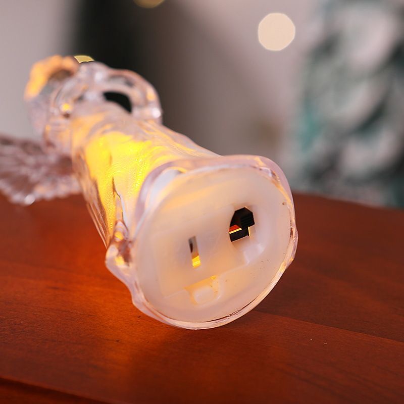 New angel ornament: Warm-colored luminous angel acrylic crystal Christmas decoration angel night light detail image 6