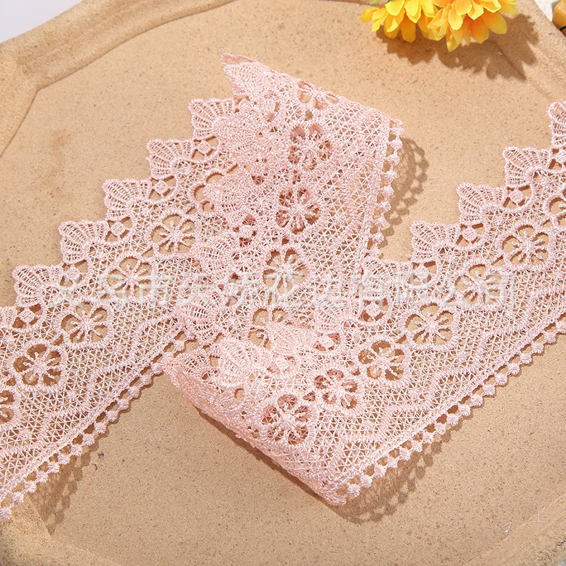 New single-sided hollowed-out geometric water-soluble lace clothing accessories diy polyester filament sofa curtains skirt lace details Picture