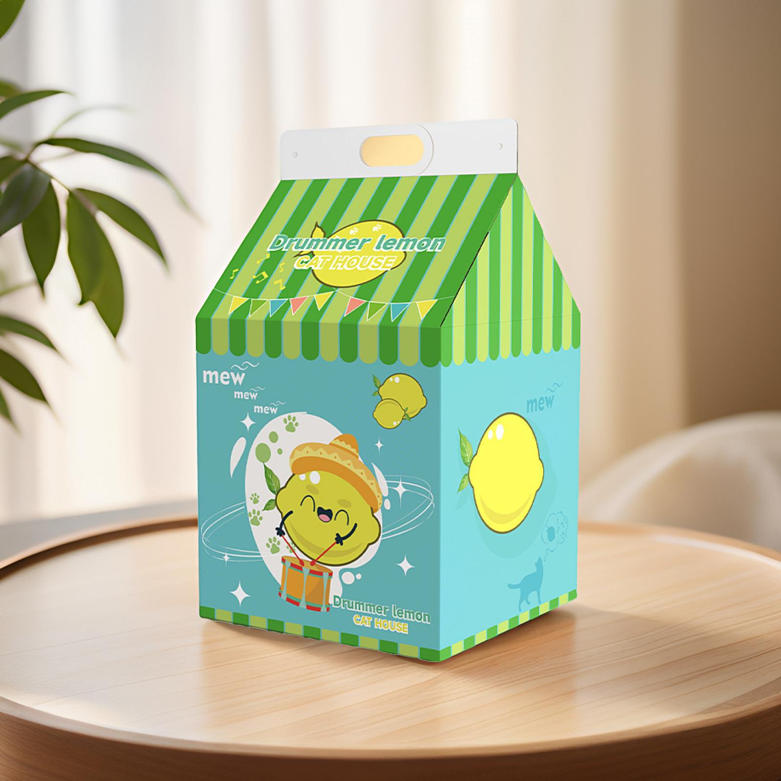 Carefully selected milk cartons, corrugated paper, cat houses, hand-held cardboard boxes, cat houses, pet supplies, cat paw boards, toy beds details Picture