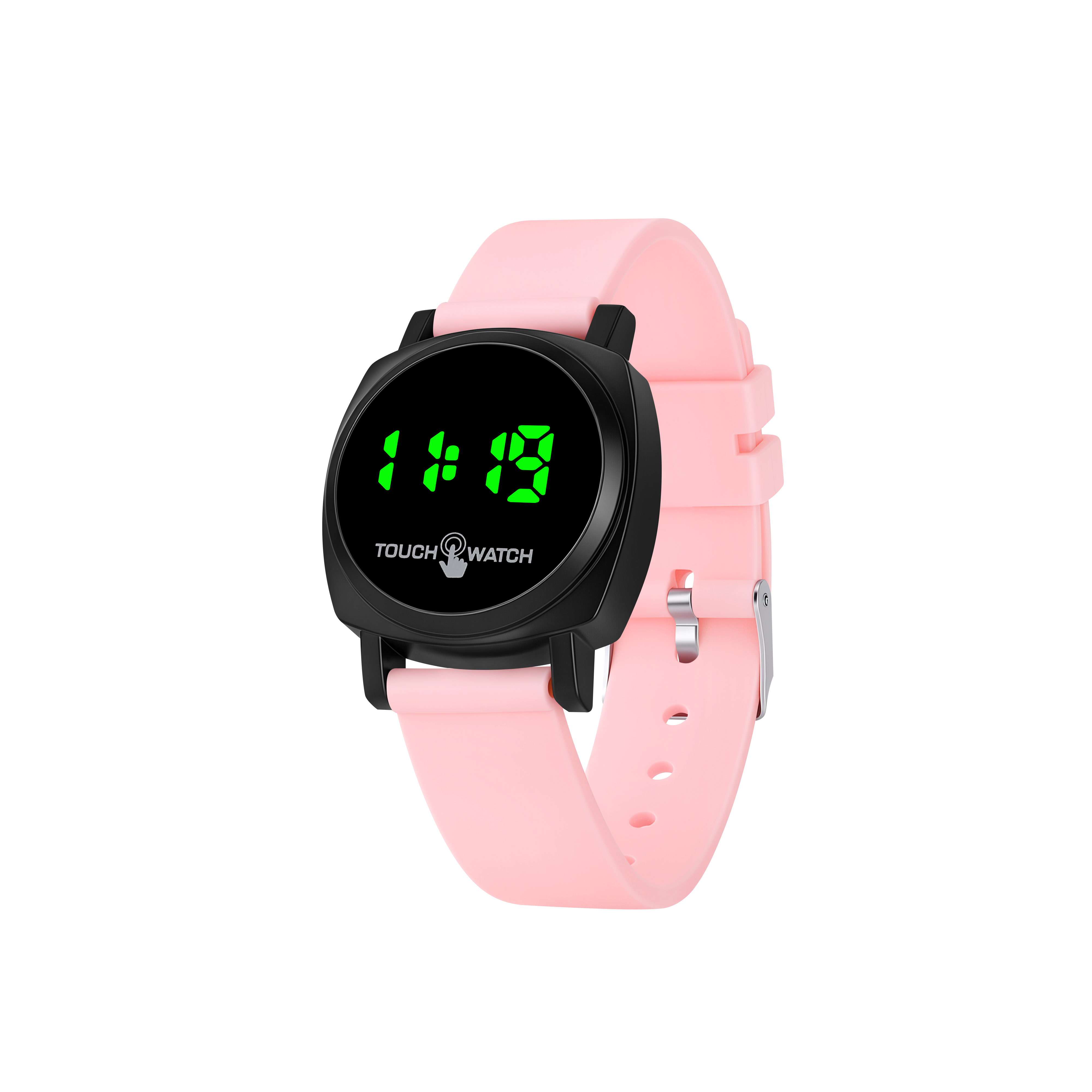 The BYH-26-5 fashionable touch watch is available in multiple colors. It features a simple design with green digital display, making it suitable for daily wear. It is a simple LED electronic watch for wholesale trade, suitable for both male and female students, and a trendy choice Application Scenario