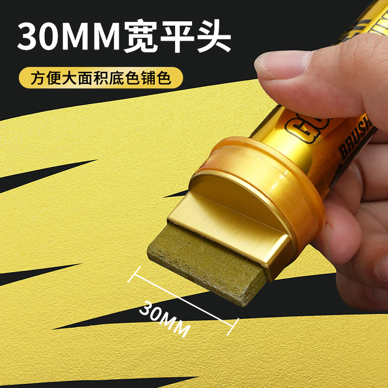 Shield, gold, silver and white POP Mark pen, wide tip, ink refillable, quick-drying poster, high-gloss graffiti pen, advertising marker pen Specification image