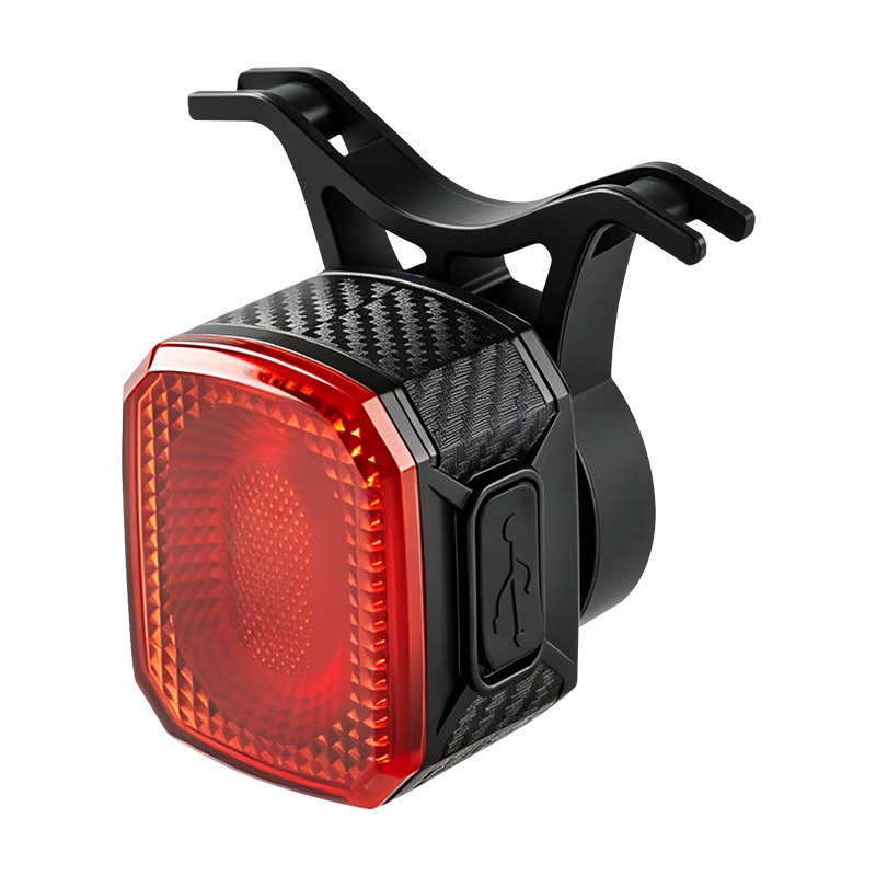 M9 Smart brake taillight dual-bracket bicycle smart brake taillight Vibration sensing Night cycling mountain bike warning taillight Item Picture