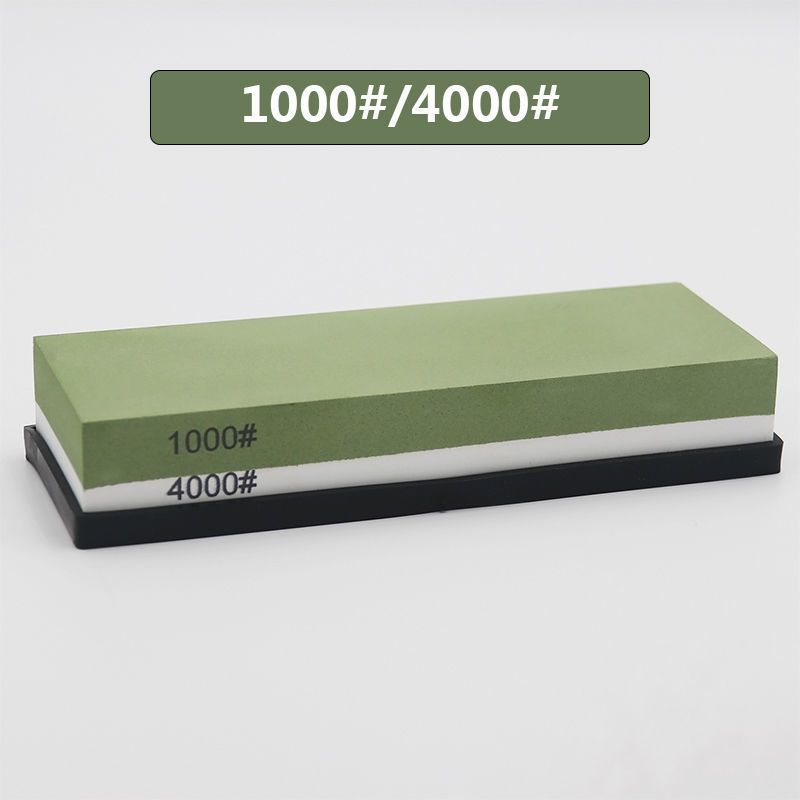 White corundum whetstone, household kitchen knife quick sharpening, coarse and fine fine sharpening, natural oil stone magic stone with base tool detail image 11