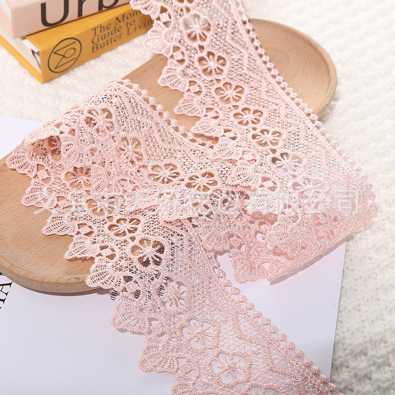 New single-sided hollowed-out geometric water-soluble lace clothing accessories diy polyester filament sofa curtains skirt lace Specification image