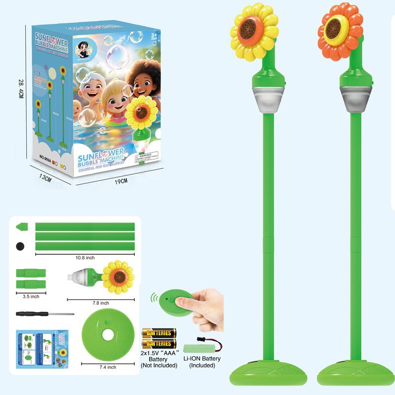 Cross-border best-selling street lamp model sunflower bubble machine, fully automatic lighting and music outdoor large-scale party wedding toys Specification image