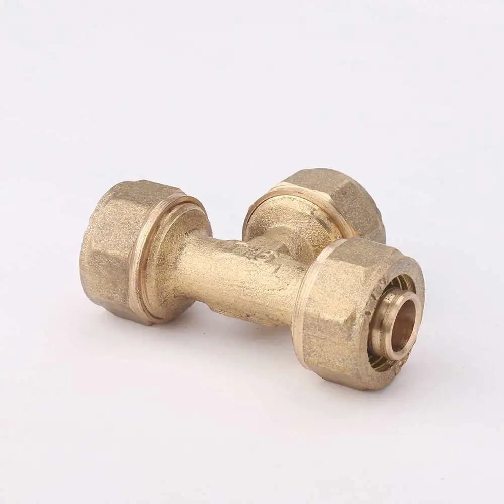 Copper aluminum plastic fitting, latón fitting diente interno tee detail image 6