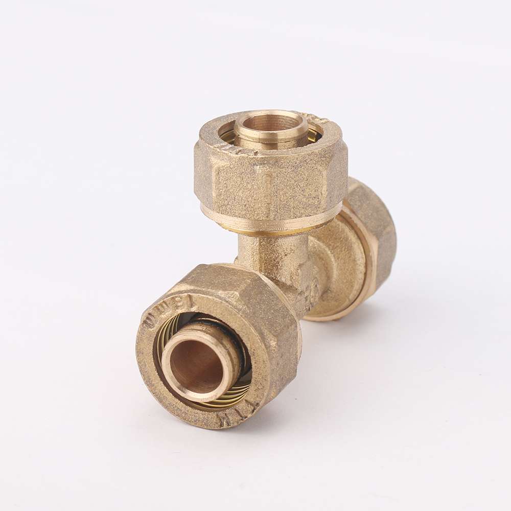 Copper aluminum plastic fitting, latón fitting diente interno tee detail image 4