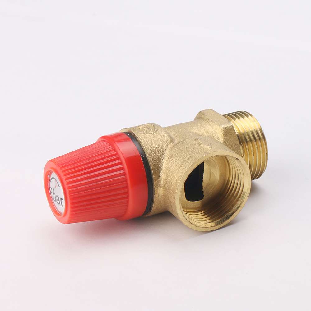 Three-way brass safety valve, wall-mounted boiler pressure relief valve, single-direction safety pressure relief valve for electric water heater boilers Specification image