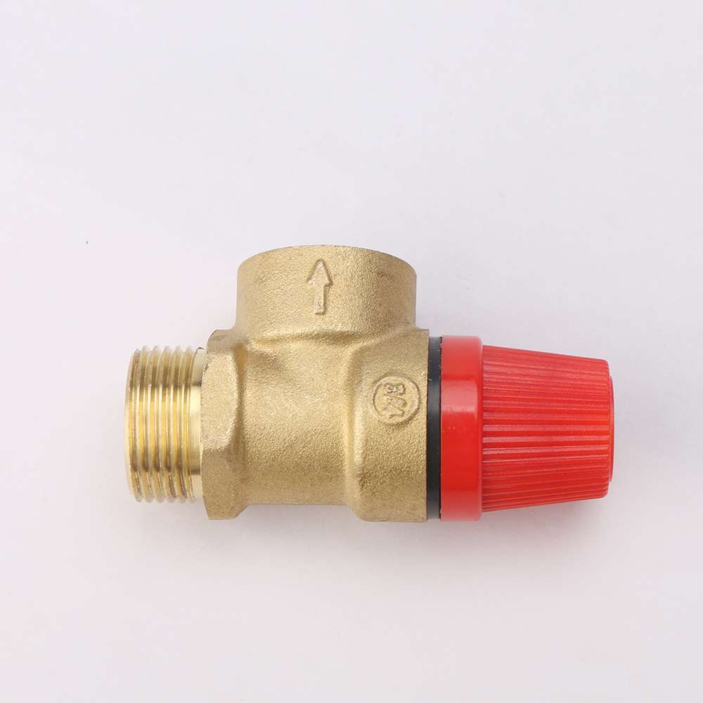 Three-way brass safety valve, wall-mounted boiler pressure relief valve, single-direction safety pressure relief valve for electric water heater boilers
