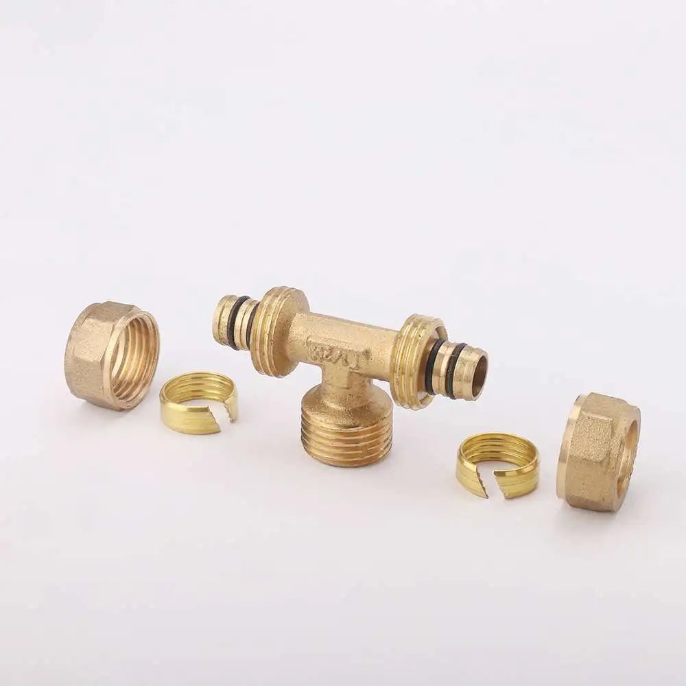 Copper aluminum plastic fitting, latón fitting diente interno tee detail image 10