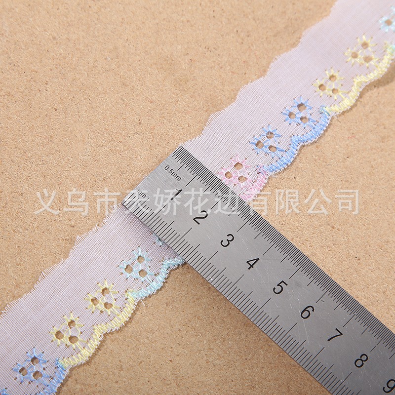 TC Three-hole embroidered lace trim, children's and women's clothing, DIY handmade cushions, decorative hair accessories, hair bands, and accessories Application Scenario